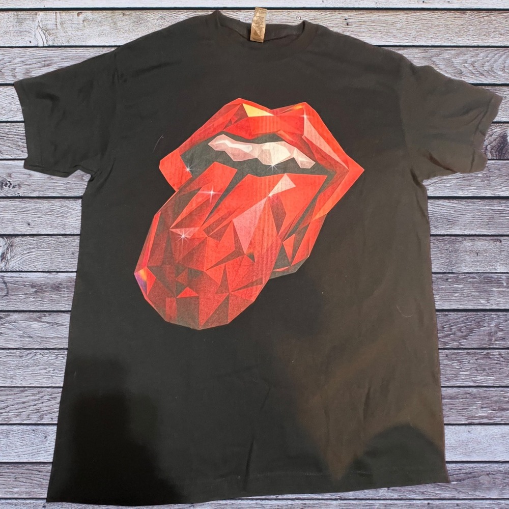 The Rolling Stones‎ Medium T-Shirt Mens Black Excellent Hackney Diamonds Tour 24